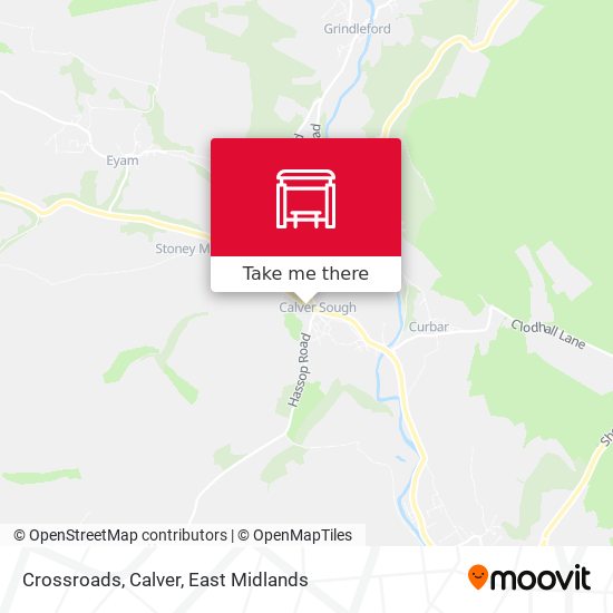 Crossroads, Calver map