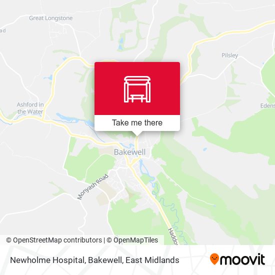 Newholme Hospital, Bakewell map