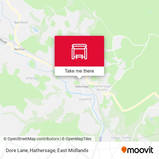 Dore Lane, Hathersage map