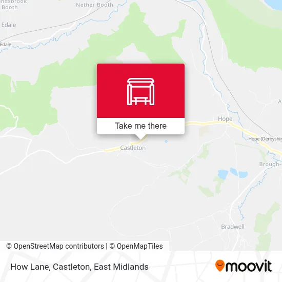 How Lane, Castleton map