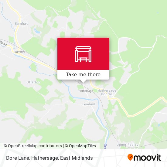 Dore Lane, Hathersage map