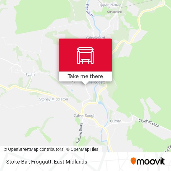 Stoke Bar, Froggatt map