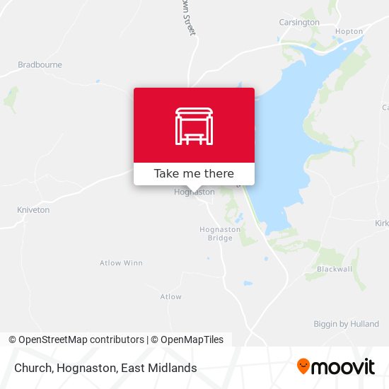 Church, Hognaston map