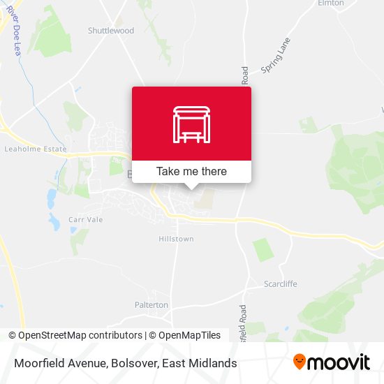 Moorfield Avenue, Bolsover map