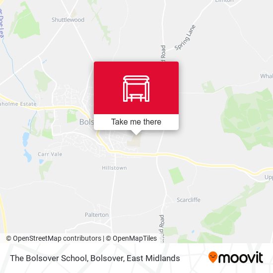 The Bolsover School, Bolsover map