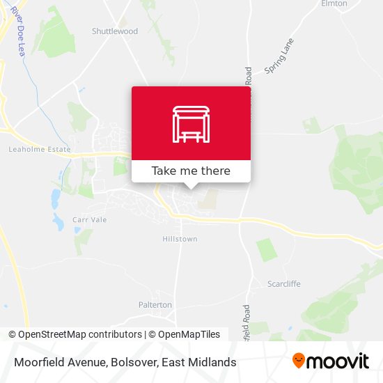 Moorfield Avenue, Bolsover map