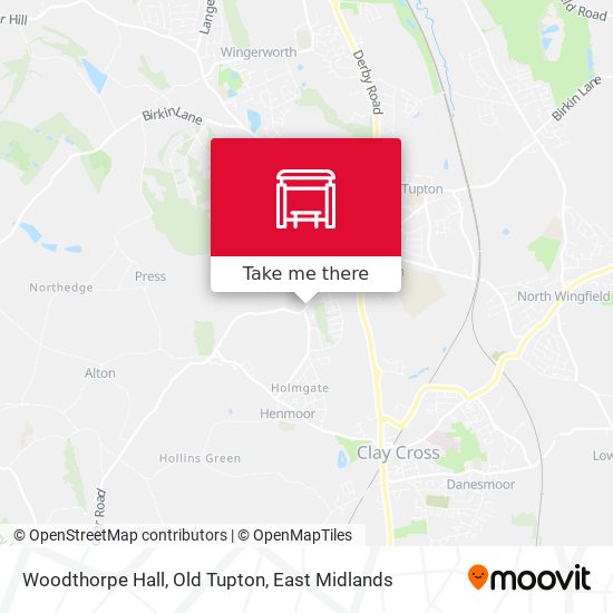 Woodthorpe Hall, Old Tupton map