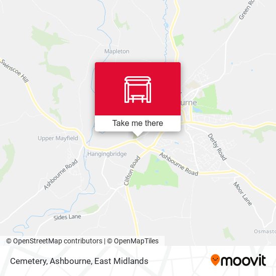 Cemetery, Ashbourne map