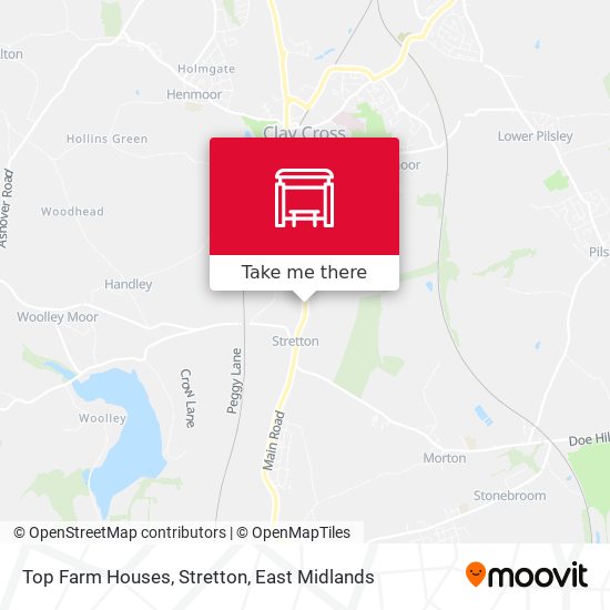 Top Farm Houses, Stretton map