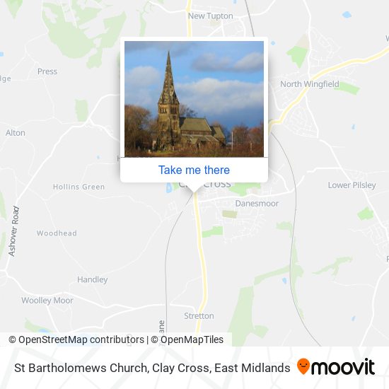 St Bartholomews Church, Clay Cross map