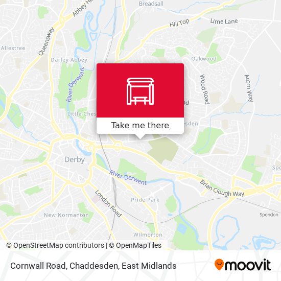 Cornwall Road, Chaddesden map