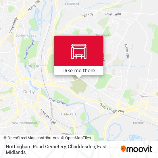 Nottingham Road Cemetery, Chaddesden map