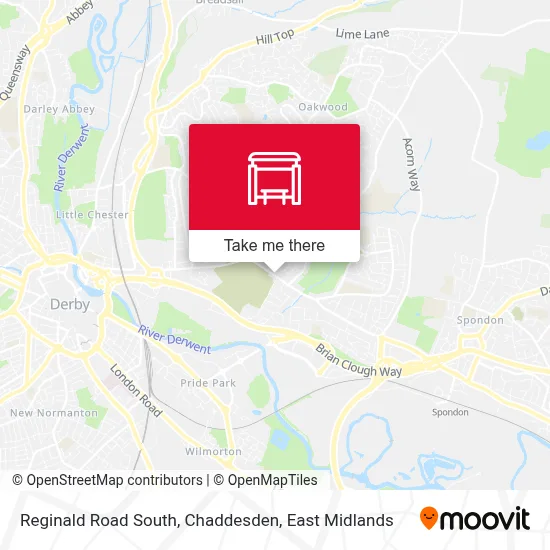 Reginald Road South, Chaddesden map