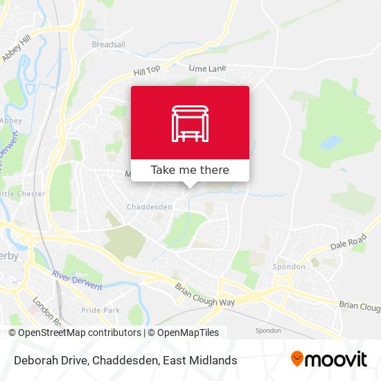 Deborah Drive, Chaddesden map