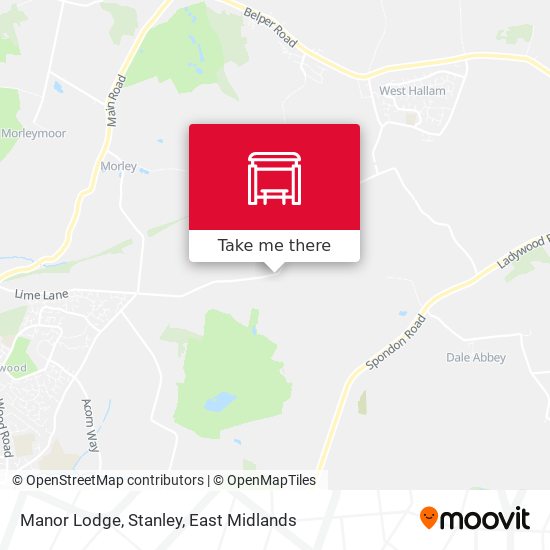 Manor Lodge, Stanley map