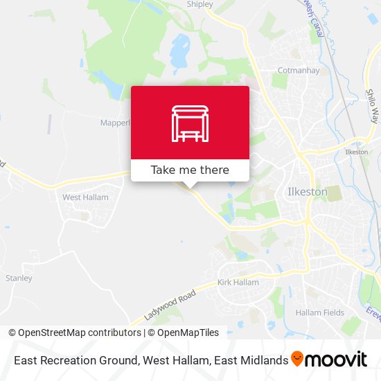 East Recreation Ground, West Hallam map