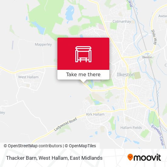 Thacker Barn, West Hallam map