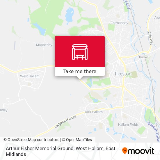 Arthur Fisher Memorial Ground, West Hallam map