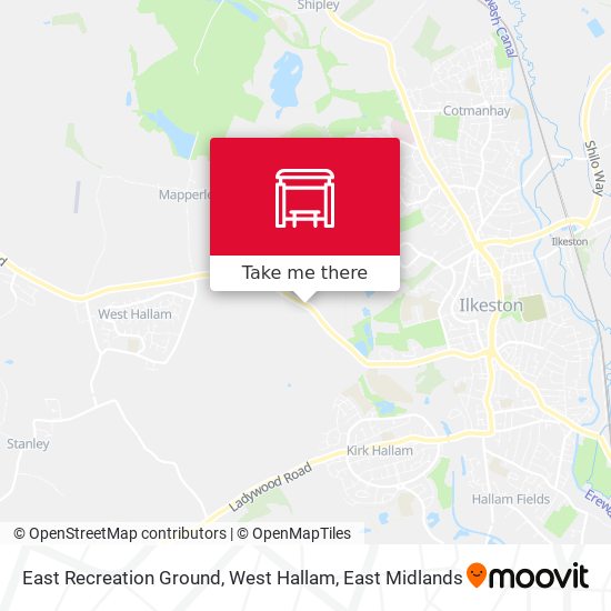 East Recreation Ground, West Hallam map