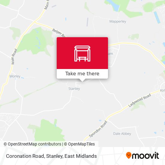 Coronation Road, Stanley map