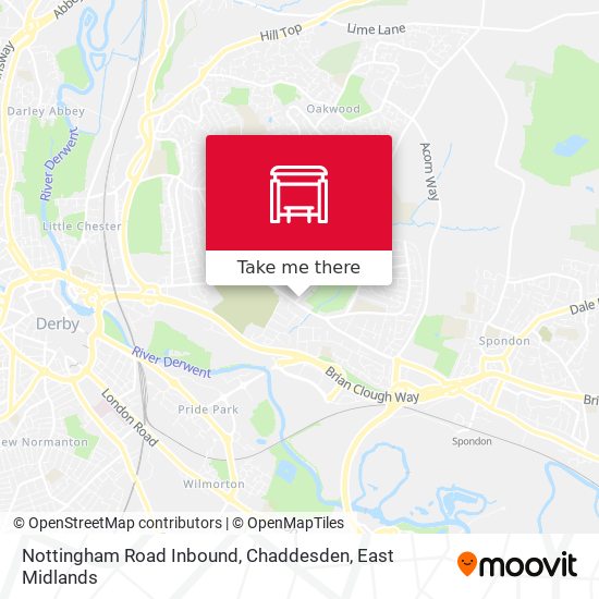 Nottingham Road Inbound, Chaddesden map
