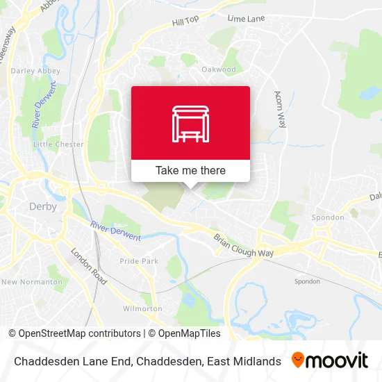 Chaddesden Lane End, Chaddesden map