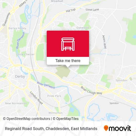Reginald Road South, Chaddesden map