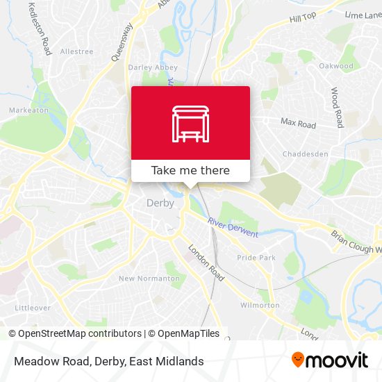 Meadow Road, Derby map