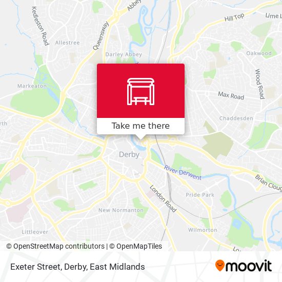 Exeter Street, Derby map