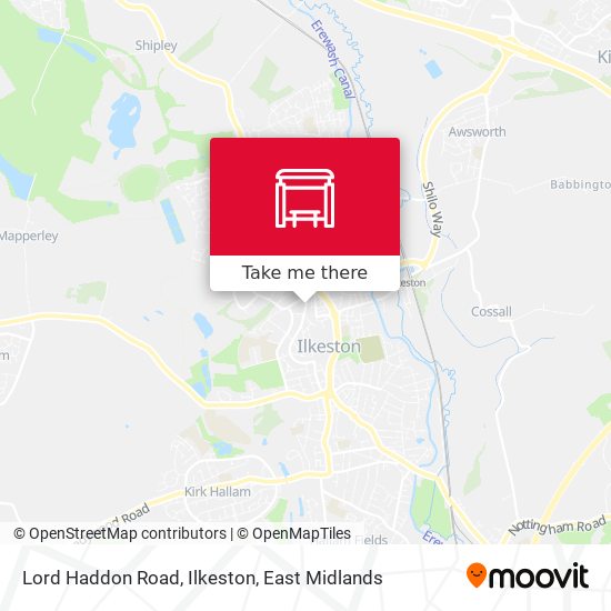 Lord Haddon Road, Ilkeston map