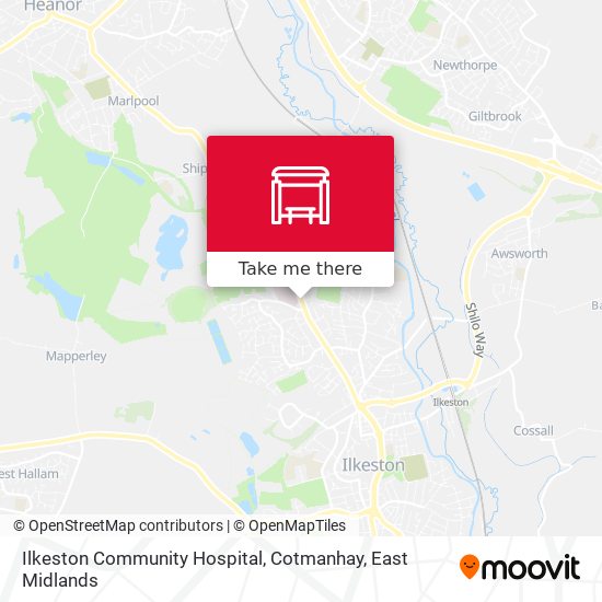 Ilkeston Community Hospital, Cotmanhay map