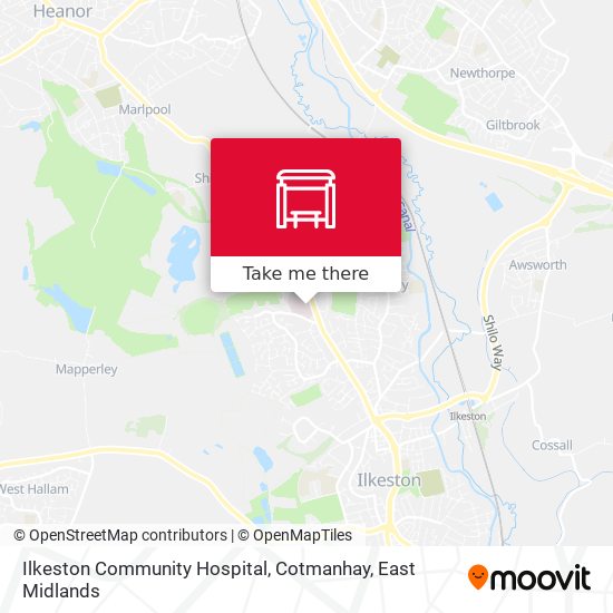 Ilkeston Community Hospital, Cotmanhay map