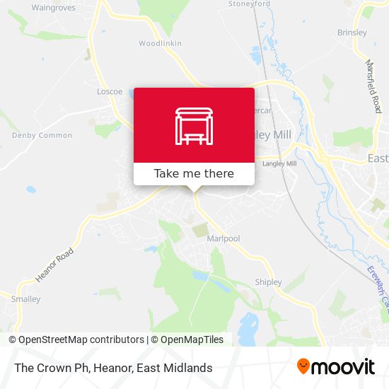 The Crown Ph, Heanor map