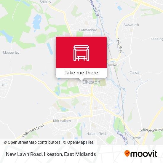 New Lawn Road, Ilkeston map