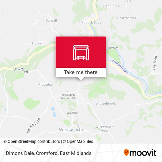 Dimons Dale, Cromford map