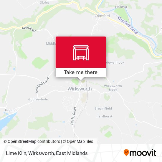 Lime Kiln, Wirksworth map