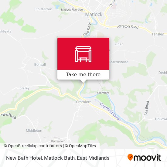 New Bath Hotel, Matlock Bath map