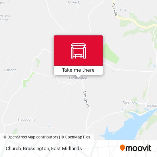 Church, Brassington map