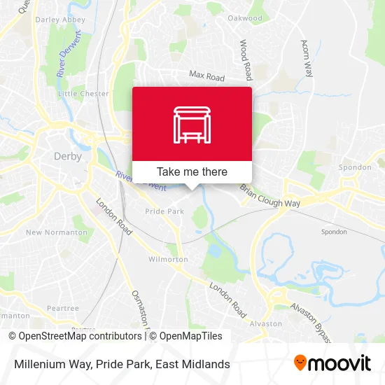 Millenium Way, Pride Park map
