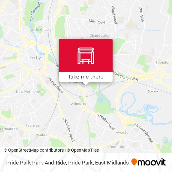 Pride Park Park-And-Ride, Pride Park map