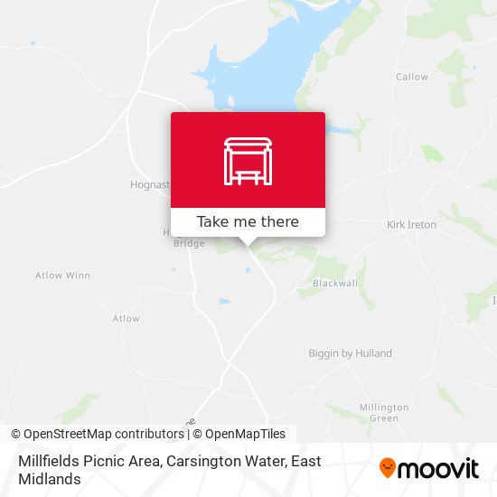 Millfields Picnic Area, Carsington Water map