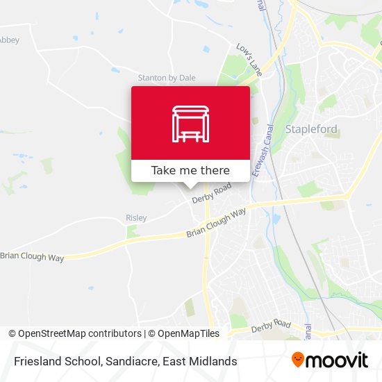 Friesland School, Sandiacre map