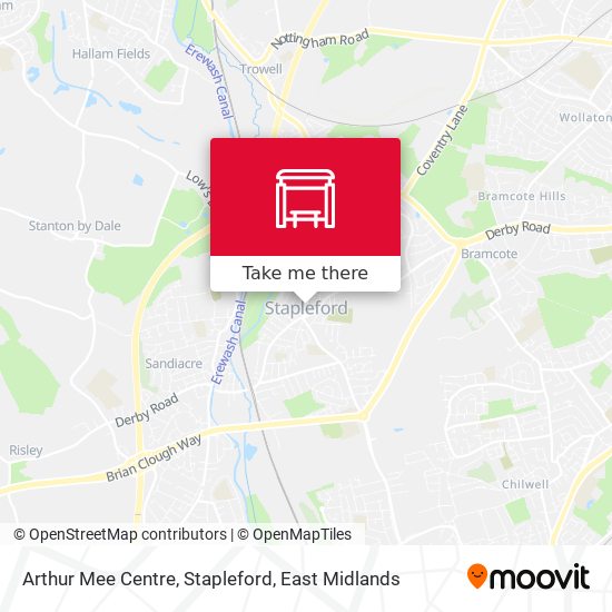 Arthur Mee Centre, Stapleford map