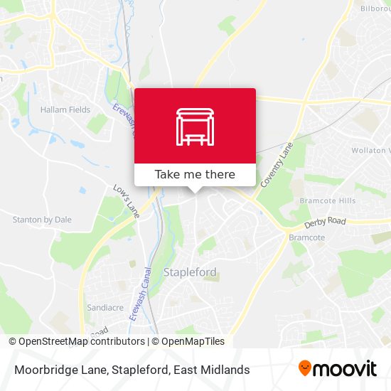 Moorbridge Lane, Stapleford map
