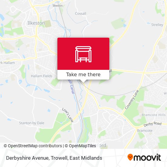 Derbyshire Avenue, Trowell map