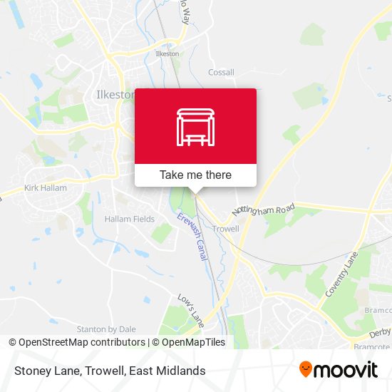 Stoney Lane, Trowell map