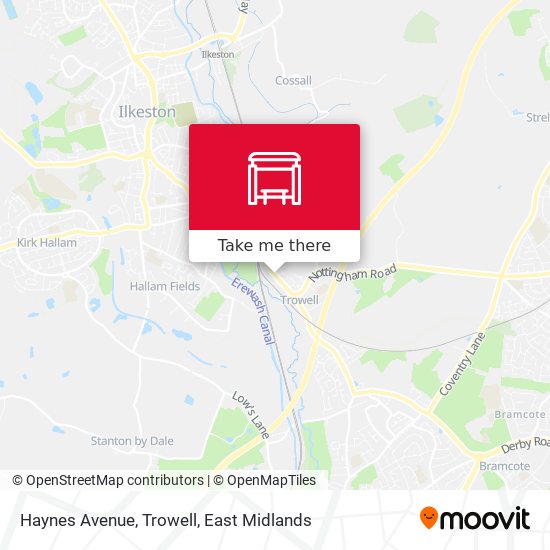 Haynes Avenue, Trowell map