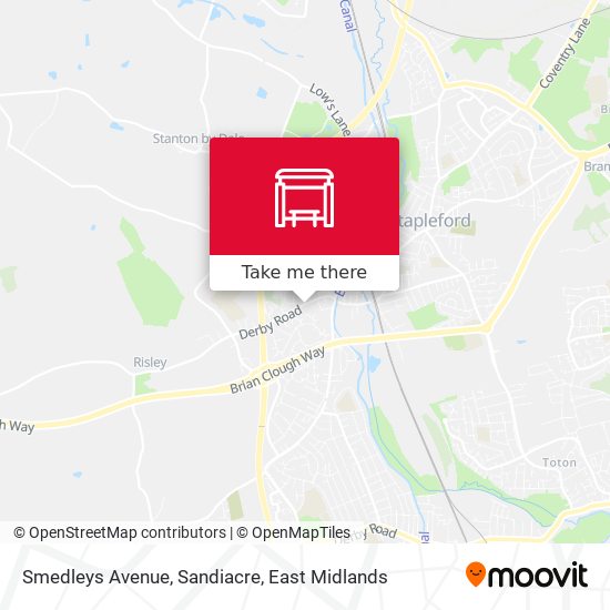 Smedleys Avenue, Sandiacre map