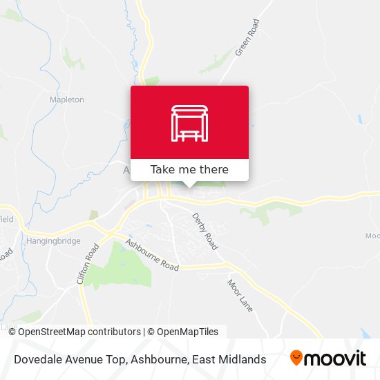 Dovedale Avenue Top, Ashbourne map