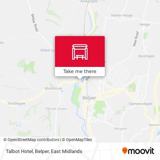 Talbot Hotel, Belper map